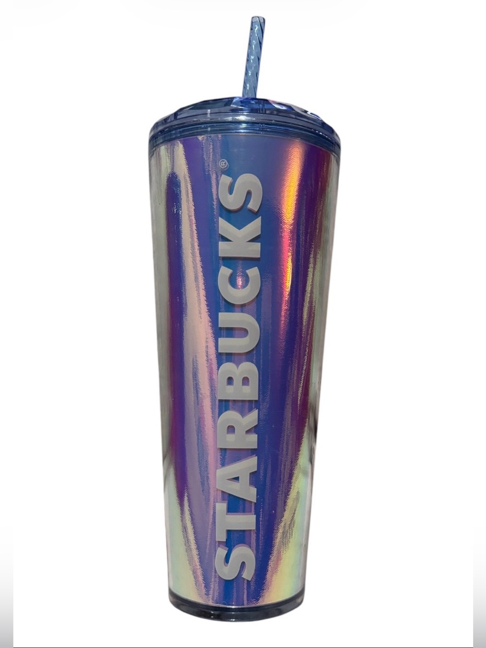 Starbucks purple iridescent tumbler with straw